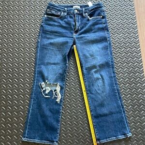 Good American GOOD LEGS LIGHT COMPRESSION CROPPED MINI BOOT JEANS - Sz 10/30